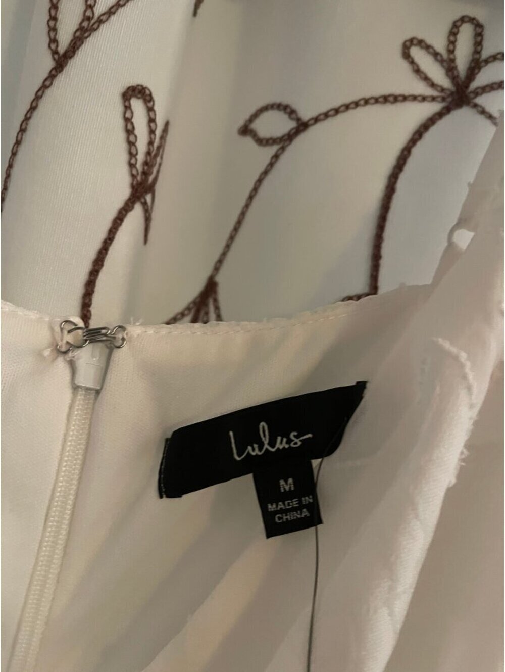 NWT | Lulus | M | Primped to Perfection White Mini Floral Burnou - Picture 4 of 6